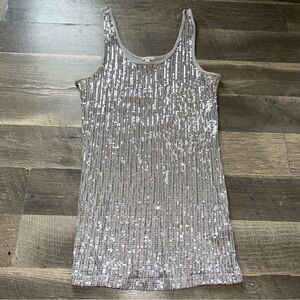 Y2K Charlotte Russe Glittering Silver Top
